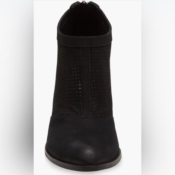 CHOCOLAT BLU Black Suede Ankle Boots Bootie back zipper 36 6 Nubuck Leather NEW - Picture 3 of 16